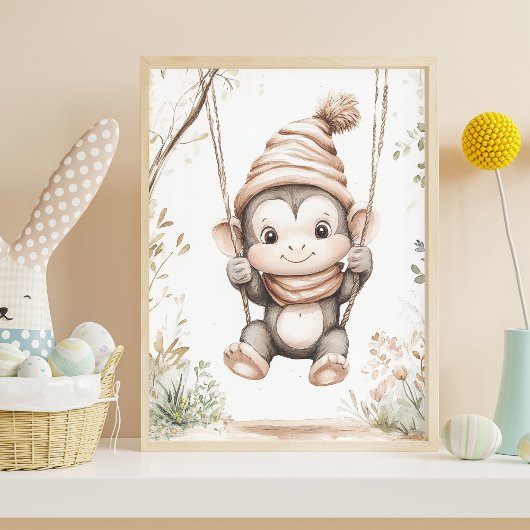 Cute Baby Jungle Animals Muurkunst Sets