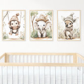 Cute Baby Jungle Animals Muurkunst Sets