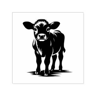 Cute Baby Kalf Koe Steand Beeld Alleen Geen Tekst Zelfinktende Stempel