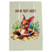 Cute baby Kangaroo customizable  Medium Cadeauzakje (Achterkant)