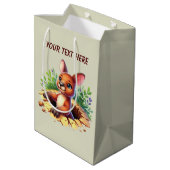 Cute baby Kangaroo customizable  Medium Cadeauzakje (Achterkant Gekanteld)