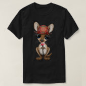 Cute Baby Kangaroo Firefighter T-shirt (Design voorkant)