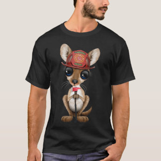Cute Baby Kangaroo Firefighter T-shirt