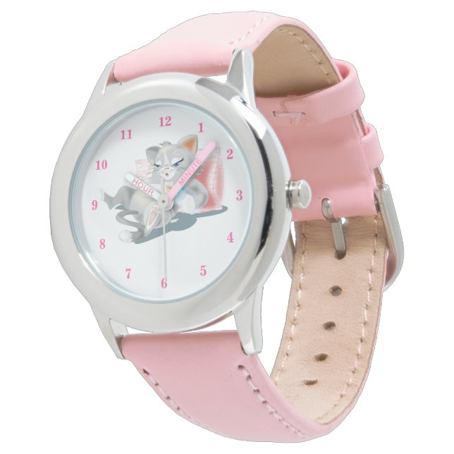 Cute Baby Kat Horloge (Gekanteld)