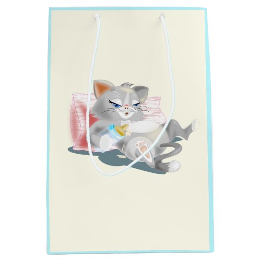 Cute Baby Kat Medium Cadeauzakje (Voorkant)