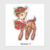 Cute Baby Kerstdeer Sticker (Vel)
