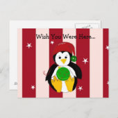 Cute Baby Kerstmis Penguin Feestdagenkaart (Voorkant / Achterkant)