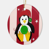 Cute Baby Kerstmis Penguin Keramisch Ornament (Links)