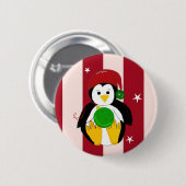 Cute Baby Kerstmis Penguin Ronde Button 5,7 Cm (Voorkant /achterkant)
