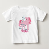 Cute Baby Kerstmis Unicorn Pink Girl Aangepast (Voorkant)