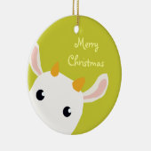 Cute Baby Kind kerstversiering Keramisch Ornament (Rechts)