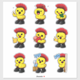 Cute Baby Kip Sticker Pack — Kawaii Kuiken