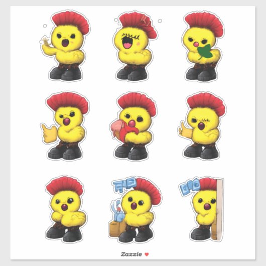 Cute Baby Kip Sticker Pack — Kawaii Kuiken (Vel)