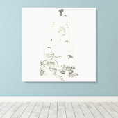 Cute Baby klimloopbeurzen grappige familiemuziekun Canvas Afdruk (Insitu (Houten vloer))