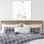 Cute Baby klimloopbeurzen grappige familiemuziekun Canvas Afdruk (Insitu (Slaapkamer))