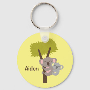 Cute Baby Koala Beer en mama voor kinderen Sleutelhanger