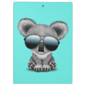 Cute Baby Koala Beer Wearing Sunbril Klembord (Achterkant)