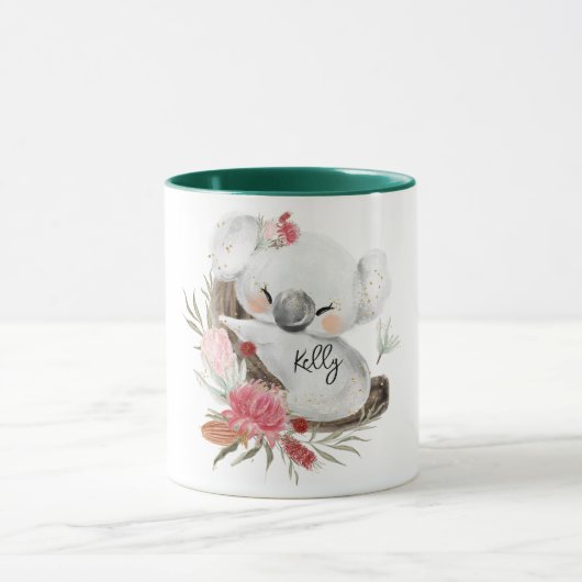 Cute Baby Koala Gold Speckle Mok (Midden)