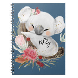 Cute Baby Koala Gold Speckle Notitieboek