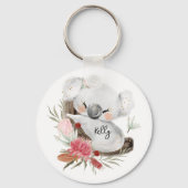 Cute Baby Koala Gold Speckle Sleutelhanger (Voorkant)