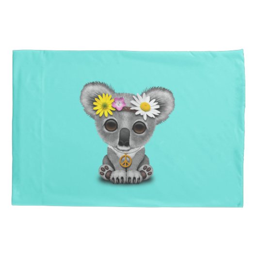 Cute Baby Koala Hippie Kussensloop (Achterkant)