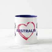 Cute baby koala met Aussie vlag & hart Koffie Mok (Midden)