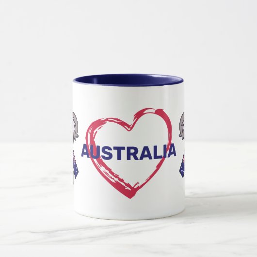 Cute baby koala met Aussie vlag & hart Koffie Mok (Midden)