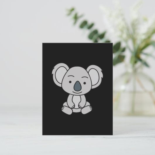 Cute Baby Koala met een glimlach Briefkaart (Staand voorkant)