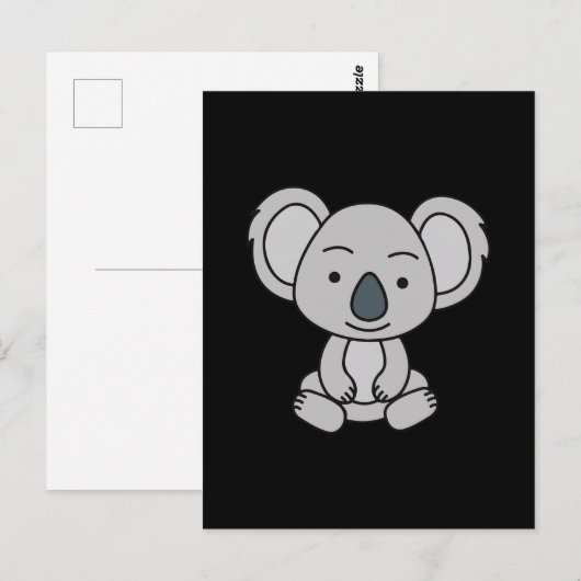 Cute Baby Koala met een glimlach Briefkaart (Voorkant / Achterkant)