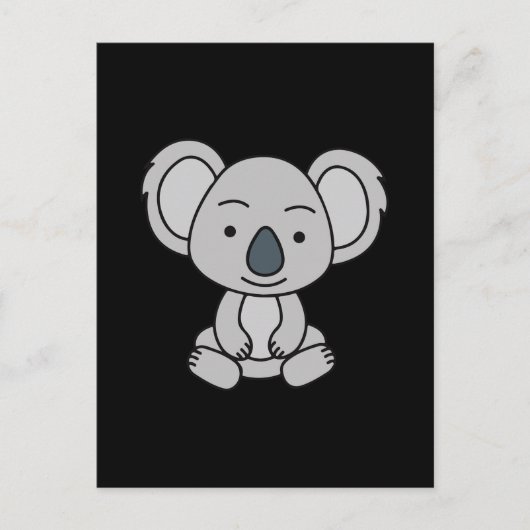Cute Baby Koala met een glimlach Briefkaart (Voorkant)