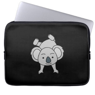 Cute Baby Koala met een glimlach die een handgreep Laptop Sleeve