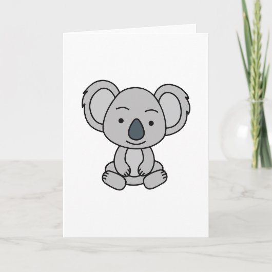 Cute Baby Koala met een glimlach Kaart (Voorkant)