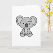 Cute Baby Koala met een glimlach Kaart (Gele Bloem)