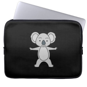 Cute Baby Koala met een glimlach Laptop Sleeve