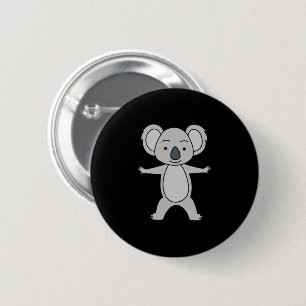 Cute Baby Koala met een glimlach Ronde Button 5,7 Cm