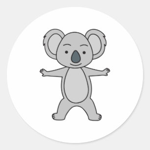 Cute Baby Koala met een glimlach Ronde Sticker