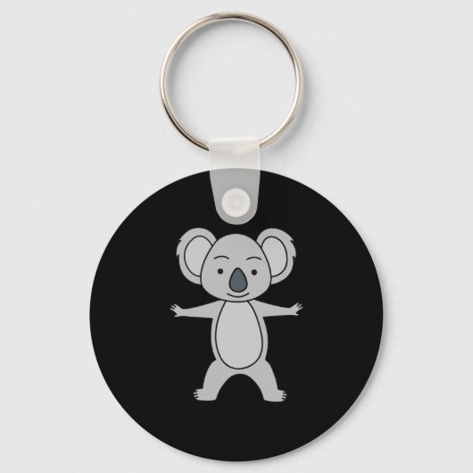 Cute Baby Koala met een glimlach Sleutelhanger (Voorkant)