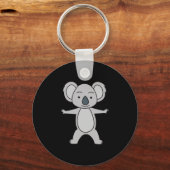 Cute Baby Koala met een glimlach Sleutelhanger (Voorkant)
