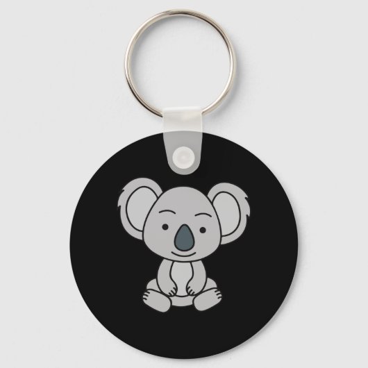 Cute Baby Koala met een glimlach Sleutelhanger (Voorkant)