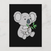 Cute Baby Koala met eucalyptusbladeren Briefkaart (Voorkant)