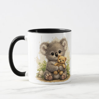 Cute Baby Koala Teddy Bear Cartoon Coffee Mug Mok
