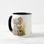 Cute Baby Koala Teddy Bear Cartoon Coffee Mug Mok (Voorkant links)