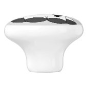 Cute baby-koe-cartoon keramische knop (Zijkant)