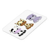 Cute baby koe giraffe hippo cartoon magneet (Linkerzijde)