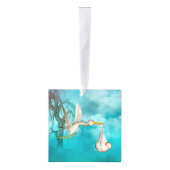 Cute baby komt met ooievaar decoratie (Rechts)