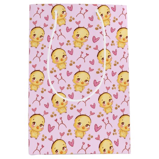 Cute Baby Kuikens en Hartjes Cadeautas (Voorkant)