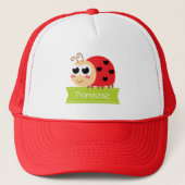 Cute Baby Ladybug met hartvlekken Trucker Pet (Voorkant)