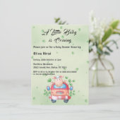 Cute Baby Lamb Baby shower Invitation Kaart (Staand voorkant)