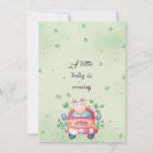 Cute Baby Lamb Baby shower Invitation Kaart (Achterkant)