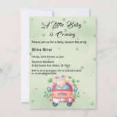 Cute Baby Lamb Baby shower Invitation Kaart (Voorkant)